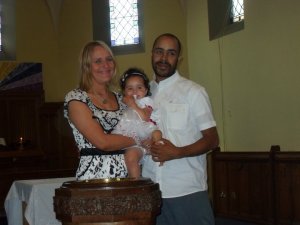 Our daughter's baptism with Emma & Marcus Thompson